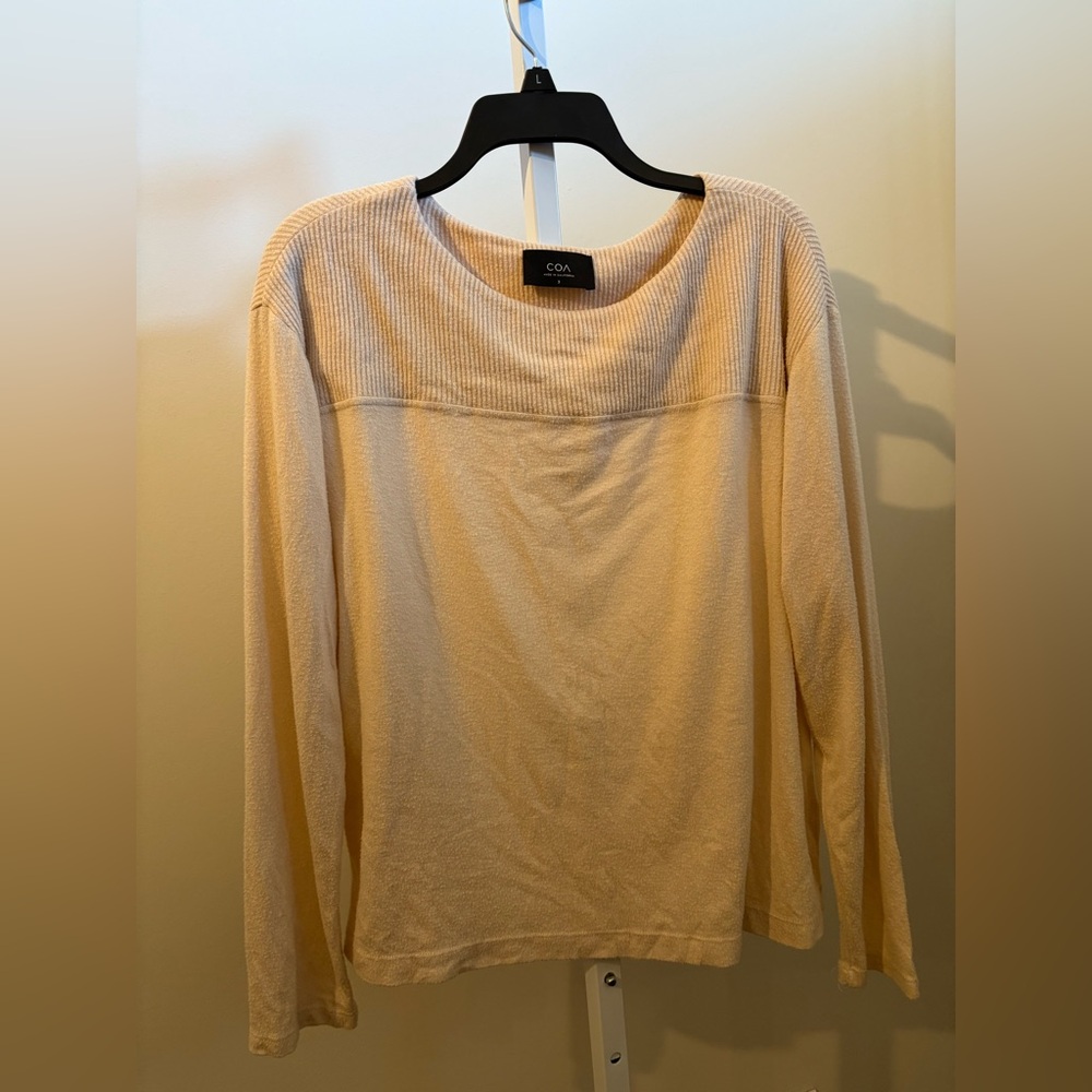 Chic Cream Long Sleeve Top by COA